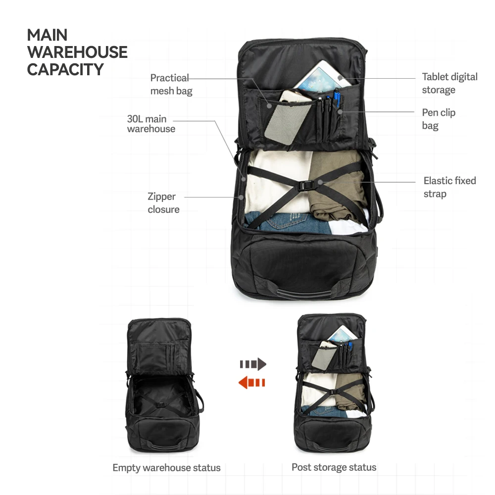 Travel Backpack Men Laptop Multifunction Waterproof Sport Bag Fashion Pack for Male Outdoor large capacity business backpack