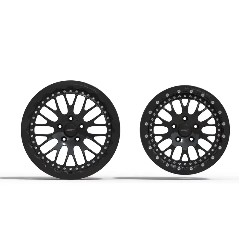 Beadlock Wheels 5x120.65 5x114.3 Compatible with Mustang Corvette Trailer Rims 17 18 19 Inch Forged Alloy