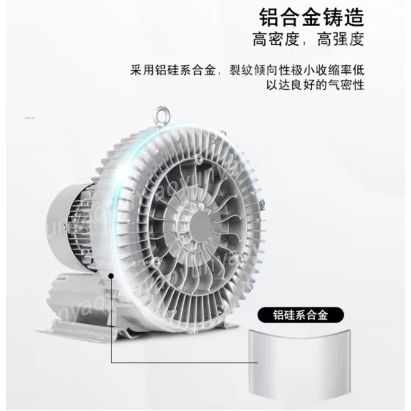 Industrial High Pressure Vacuum Air Pump Vortex Ring Regenerative Side Channel Blower for Fish Pond Aquaculture Farming view 3