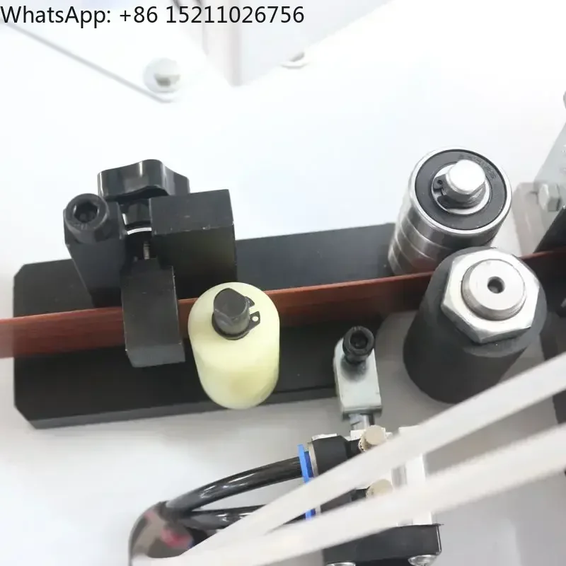 Wood panel curved edge with suction cup heat press rocker arm edge banding machine