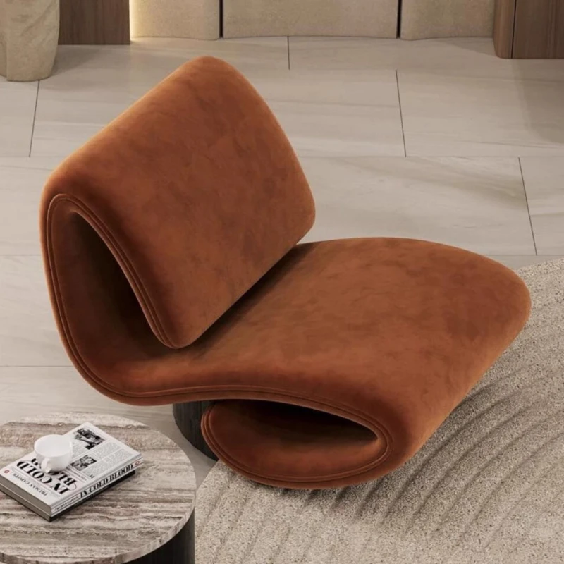 

Light luxury designer creative special-shaped single sofa chair living room balcony bedroom S-shaped leisure recliner