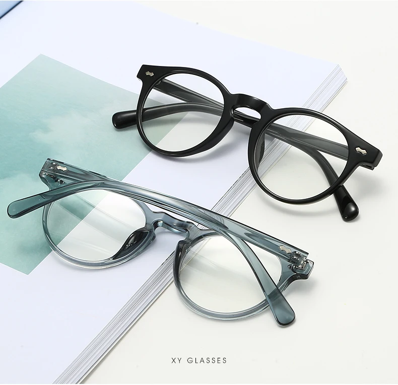 Retro-Klassiker im neuen Stil TR90-Brille mit rundem Rahmen – Must-Have-Streetwear-Accessoire für trendige Männer und Frauen – Detail 2