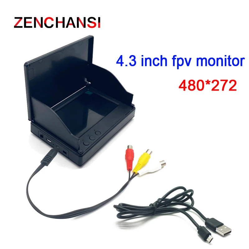 5.8G 48CH 4.3 Cal Monitor FPV podwójne anteny monitor FPV 480x272 wbudowana bateria wyświetlanie wideo dla RC Drone