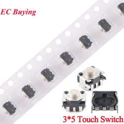 20Pcs/10pcs 3*5 Touch Switch Smiley Face Switch 3.5H Side Press Tactile Micro Tact Key Push Button Switch Bracket SMT SMD 3Pin