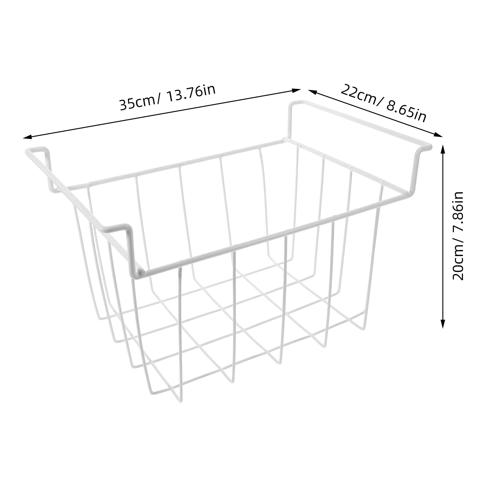 Freezer Basket Baskets for Upright Compartment Divider Deep Organizer Bins Drawer Organization Hanging