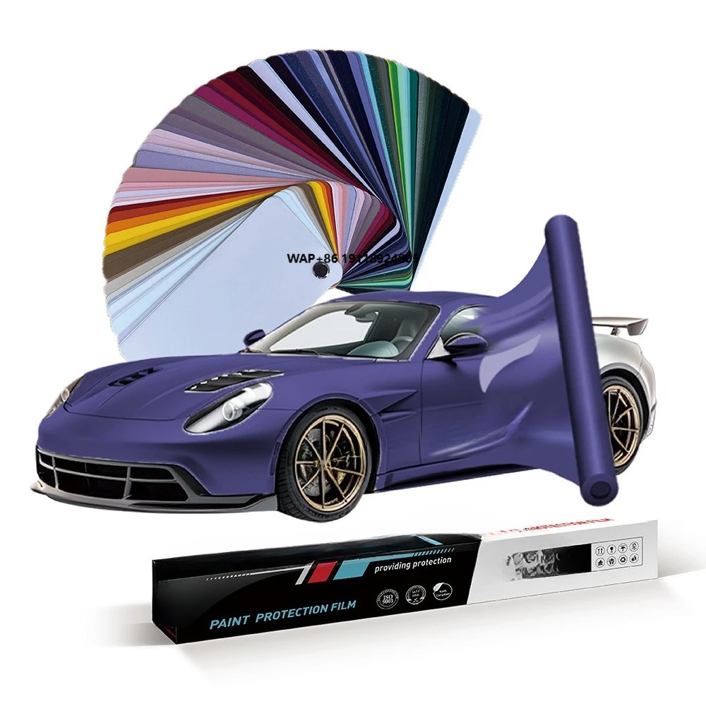 Boogfilm Chameleon Series Matte Purple Blue Red Car Films Color-Changing UV Proof Anti-Scratch Car Vinyl Wrap Film