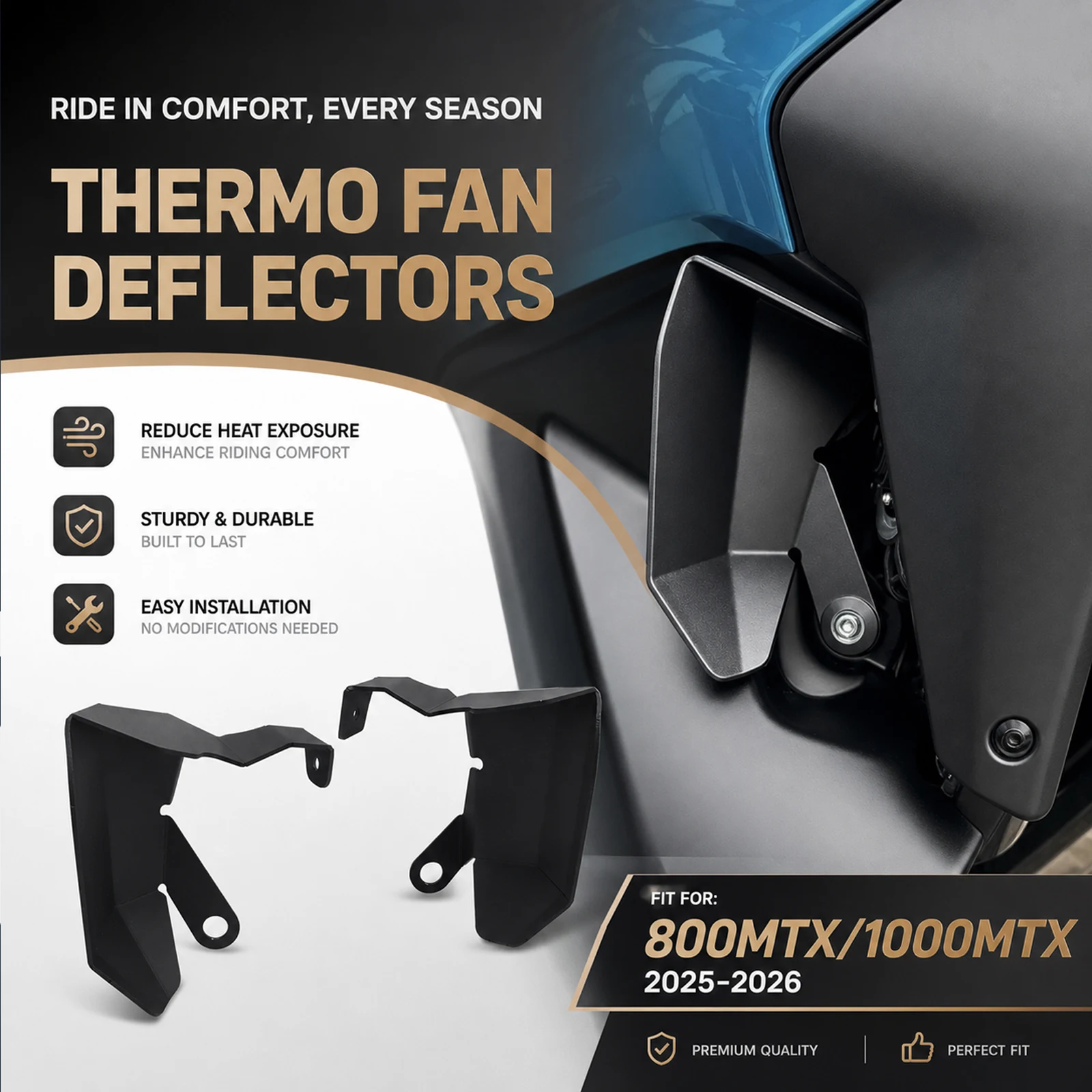 For CF-MOTO 1000 MT-X 2026 800MTX 2025 SIDE FAIRING ENGINE DEFLECT Hot Air Deflector Exhaust System Heat Shield Cover KIT