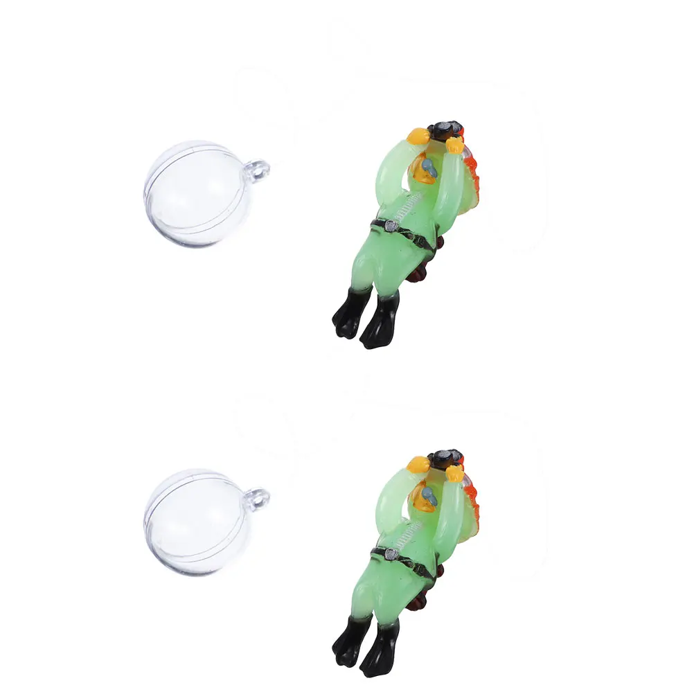 

2pcs Diver Fish Tank Decorations Floating PVC Safe Material Smooth Finish Aquarium Toy Pet Accessories Hide CaveDecorations Fish