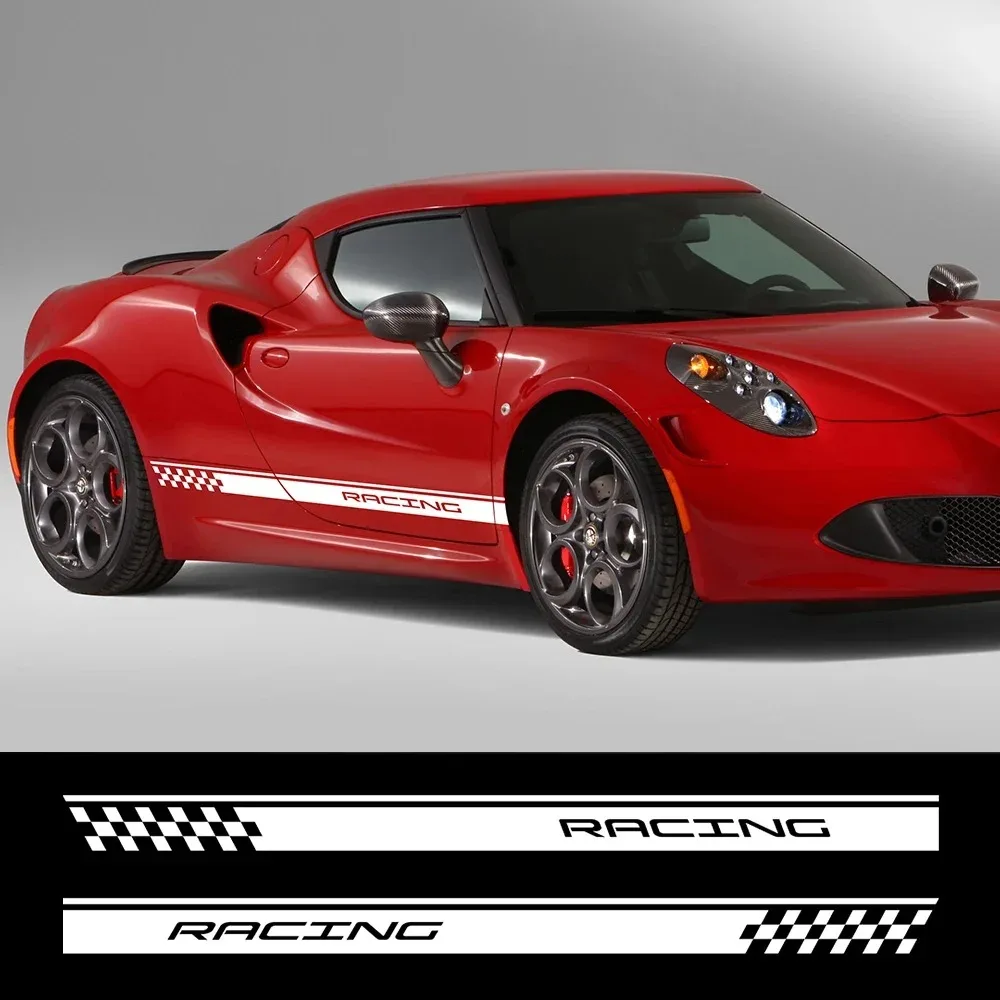 

2 шт. виниловые наклейки на боковую линию автомобиля, аксессуары для автотюнинга для Alfa Romeo 159, 147, Giulietta, Stelvio, 4C, MITO, 156, Giulia Sportiva