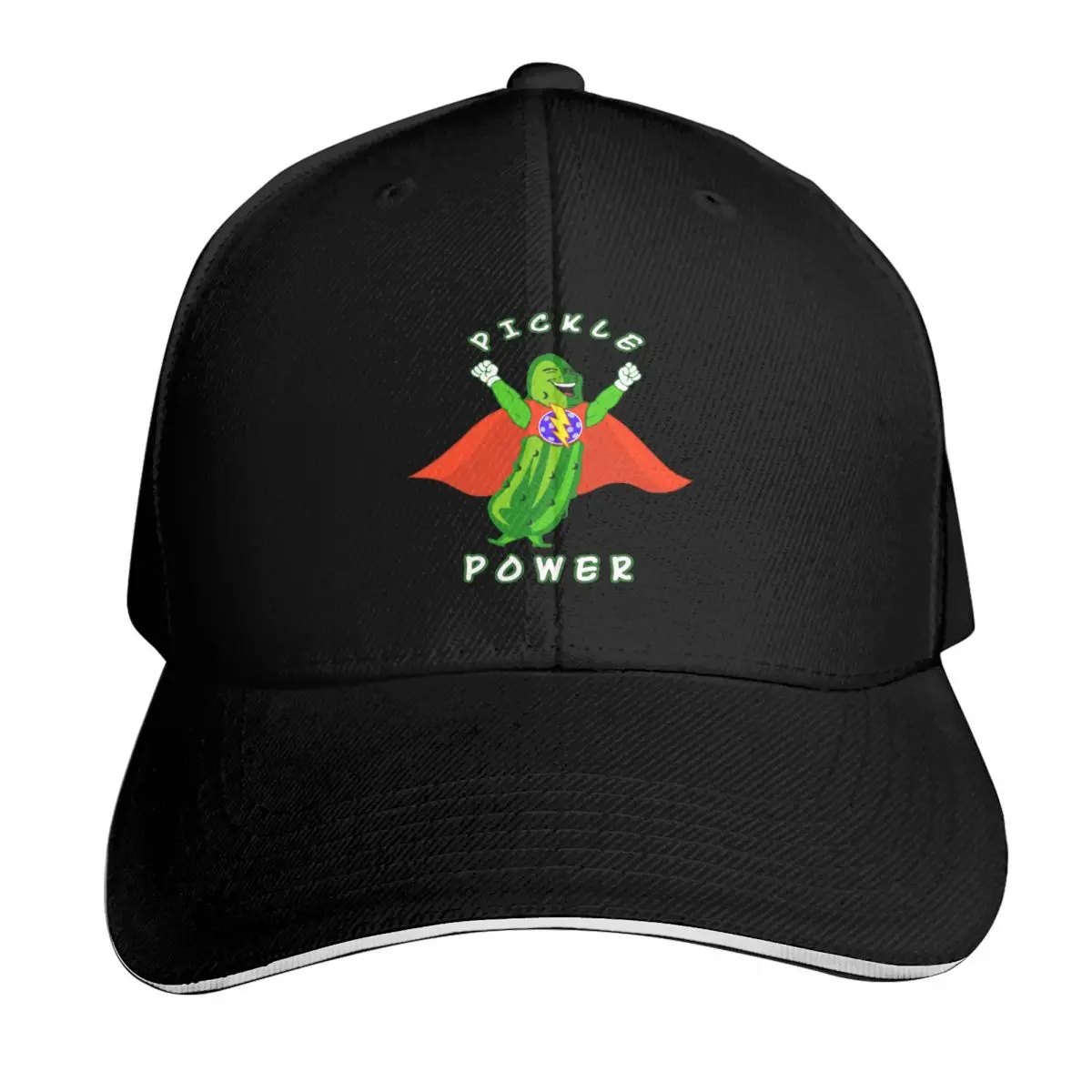 Pickleball Pickle Power Baseball Cap Sun Protection UPF 50+ Breathable Mesh Back Adjustable Buckle Closure