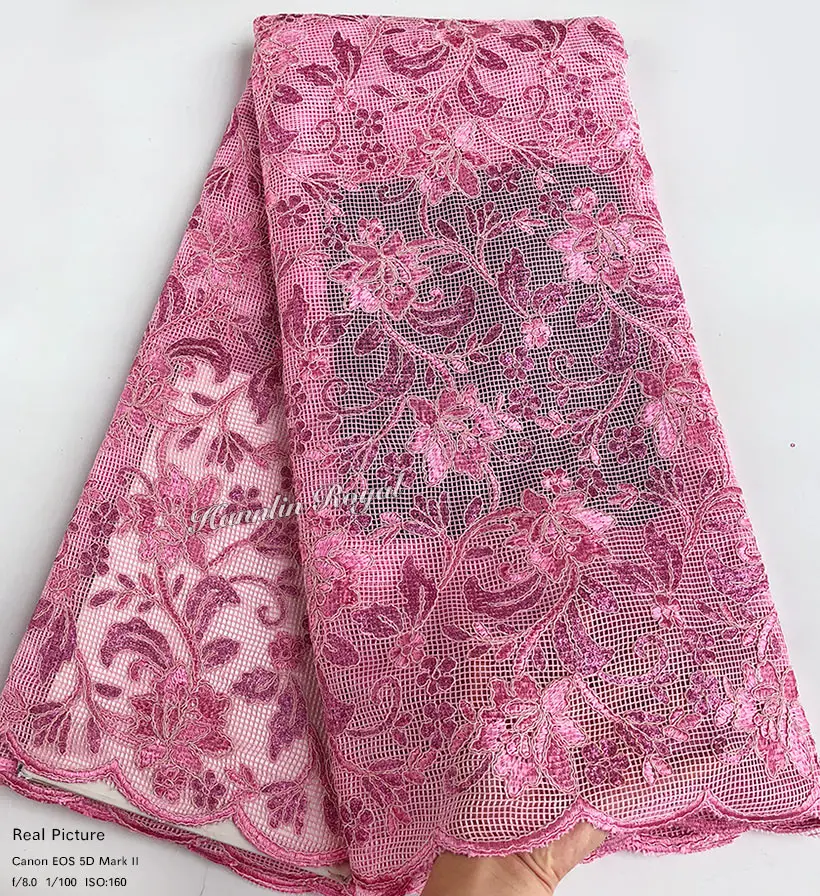 

Высококачественная прозрачная 3D сетка, кружево, мягкая африканская французская сетка, кружево с цветочной вышивкой, блестки, одежда для шитья