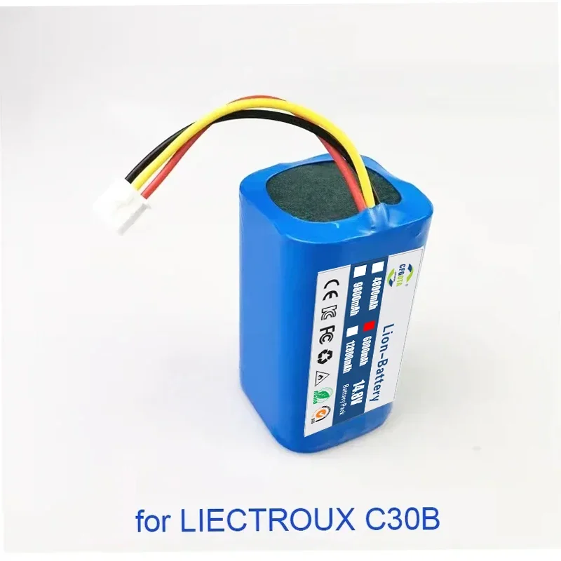 (For C30B) High Capacity Original Battery for LIECTROUX C30B Robot Vacuum Cleaner, 12800mAh, Lithium Cell, 1pc/pack