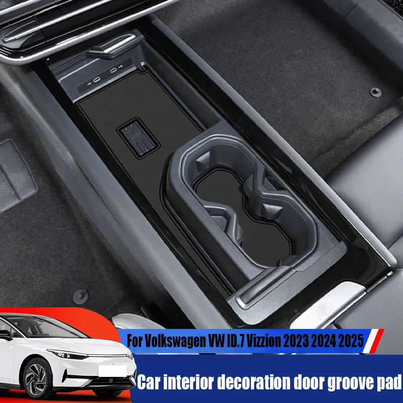 Car interior decoration door groove pad anti slip car interior modification parts For Volkswagen VW ID.7 Vizzion 2023 2024 2025