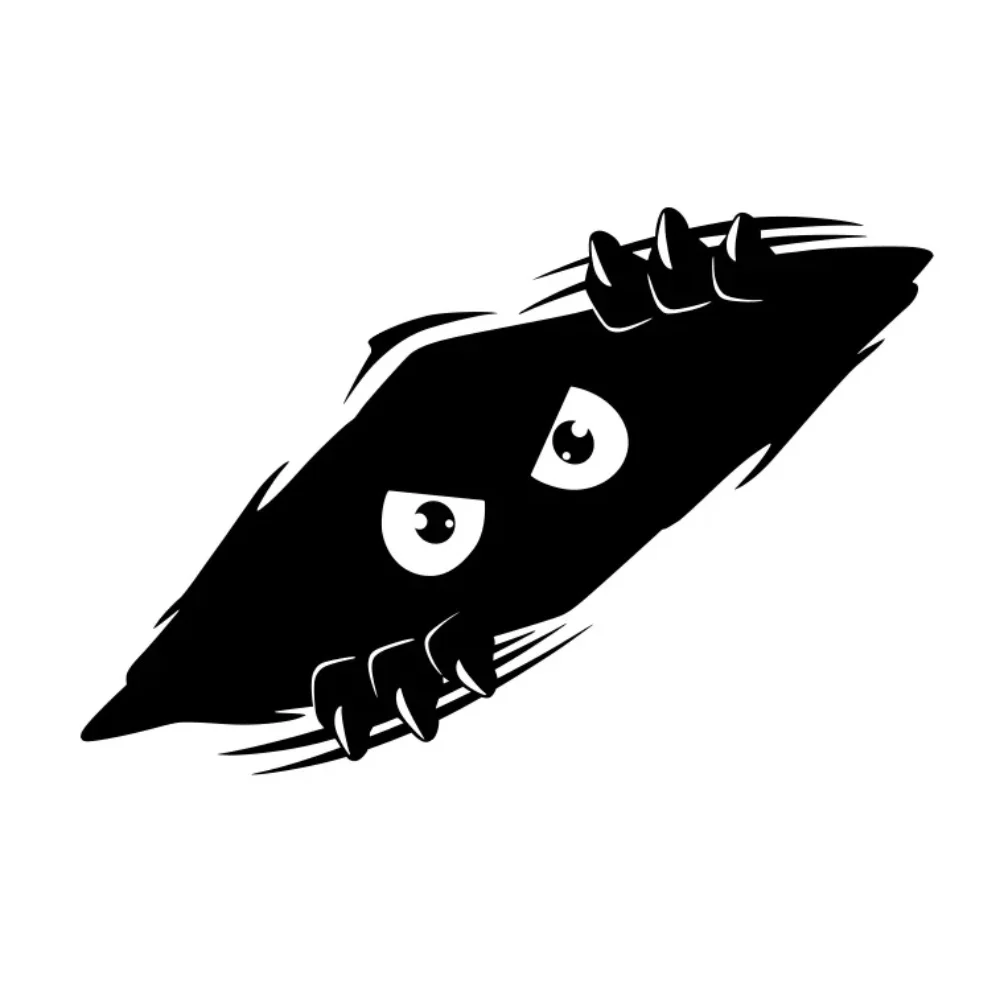 Cartoon Monster Design Vinyl Decal, Humorous Sticker for SUV Truck Motorcycle, Waterproof Auto Exterior Decor
