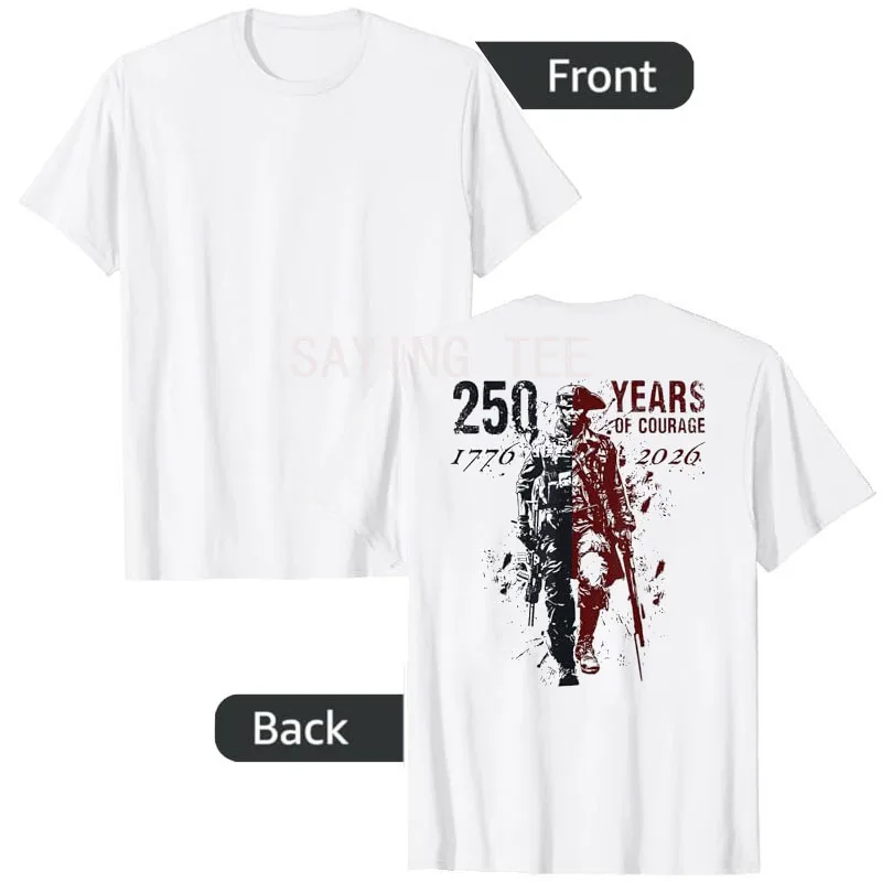 250. Jahrestag 250 Jahre Amerikanisches USA Patriotisches 4. Juli T-Shirt Y2k Herrenmode Kleidung Grafik-T-Shirt Neuartiges Geschenk – Detail 5