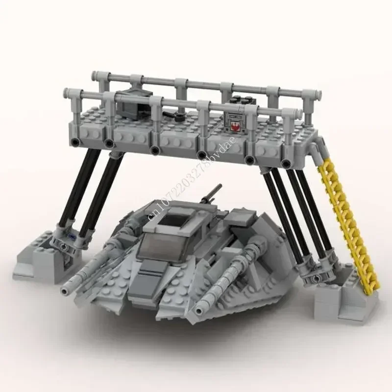 643PCS MOC Space Battle Series Snowspeeder maintenance bridge Building Block Model Architecture DIY Assemblys Kids Toys Gifts