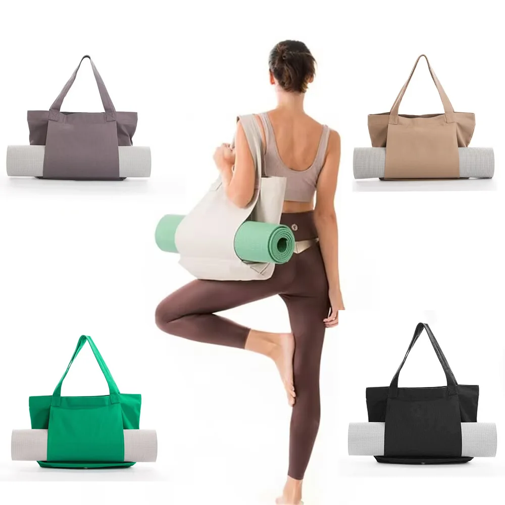 

Canvas Yoga Mat Tote Bag Lightweight Yoga Mat Carry Bag with Handle Pocket for Yoga Pilates Fitness Travel Daily Use for Women