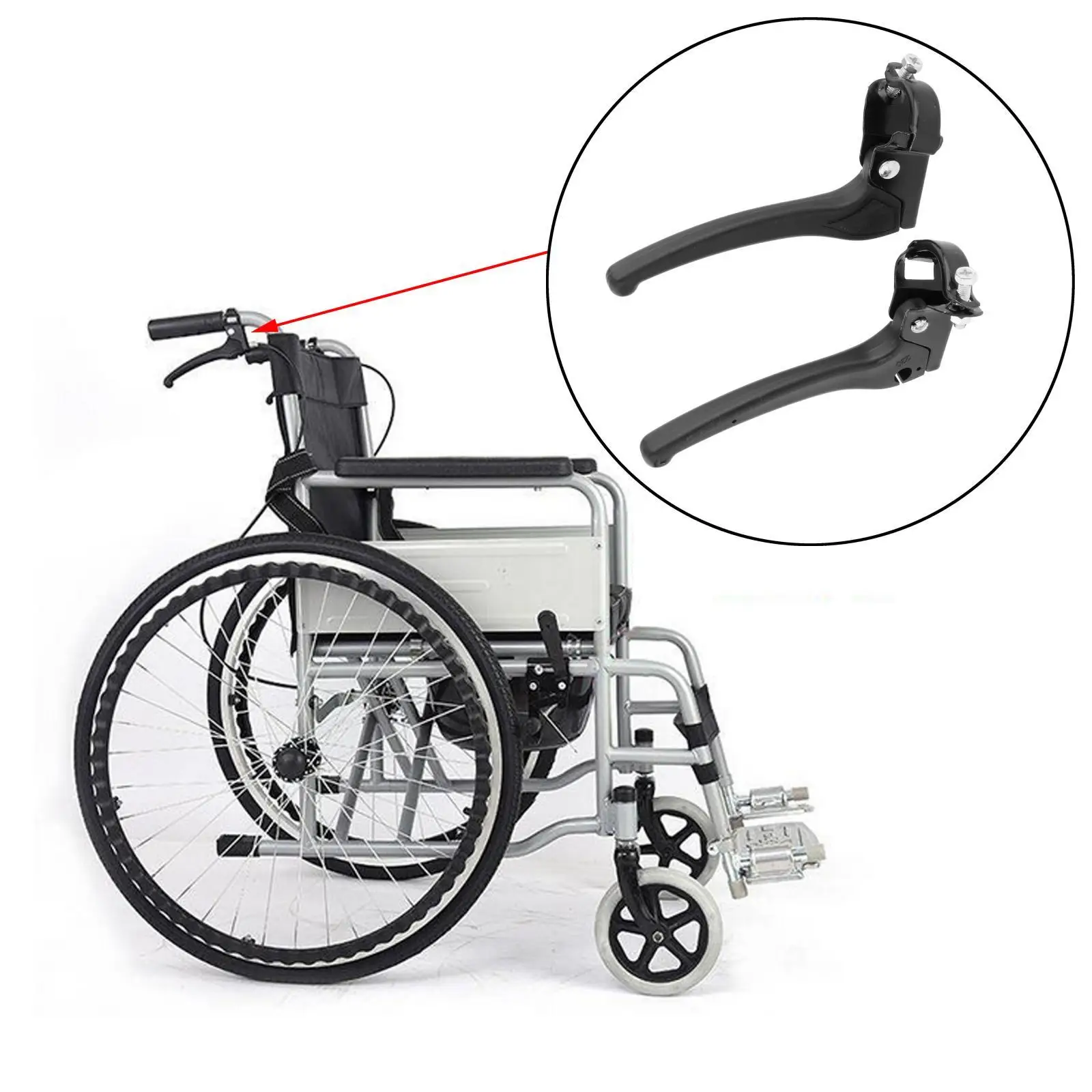 Wheelchair Brake Levers Parts Professional Accessories Wheel Locks Protection