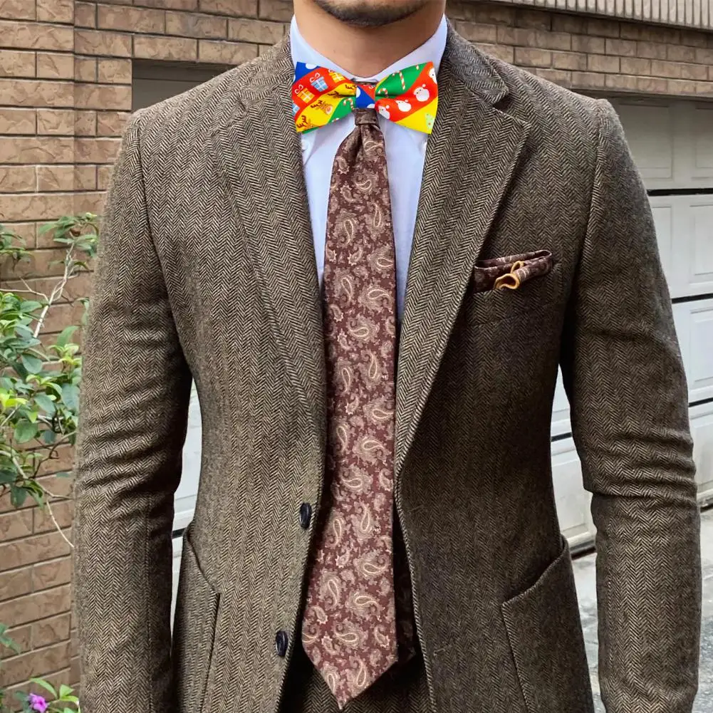 Lazo de Navidad Unisex de dibujos animados para niños y niñas, corbata decorativa conveniente, corbata de Festival para fiesta