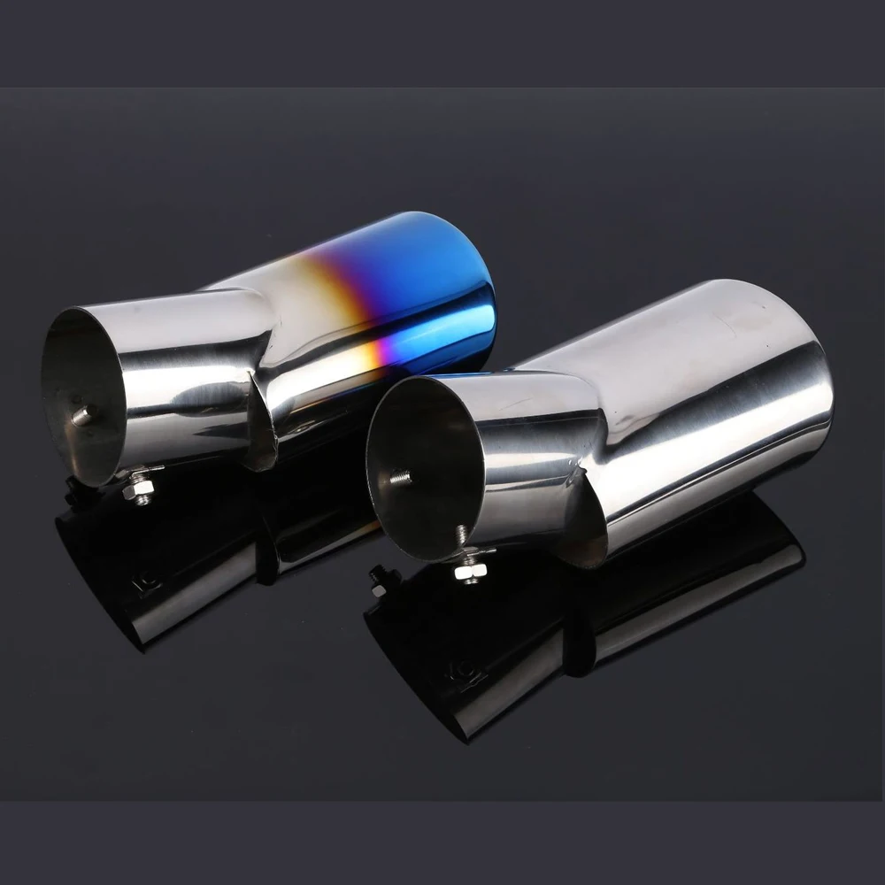 1 قطعة 76 مللي متر سيارة الفولاذ المقاوم للصدأ الخمار الخمار مناسبة ل CRV لاند روفر IX35 سيارة الخمار الذيل الحلق تعديل