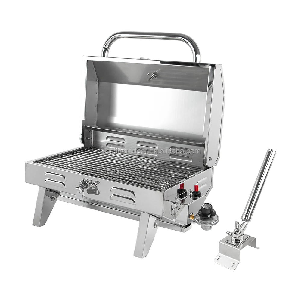 New Arrival Marine Stainless Steel BBQ Barbecue Portable Propane Multifunctional Gas Grill for Boat