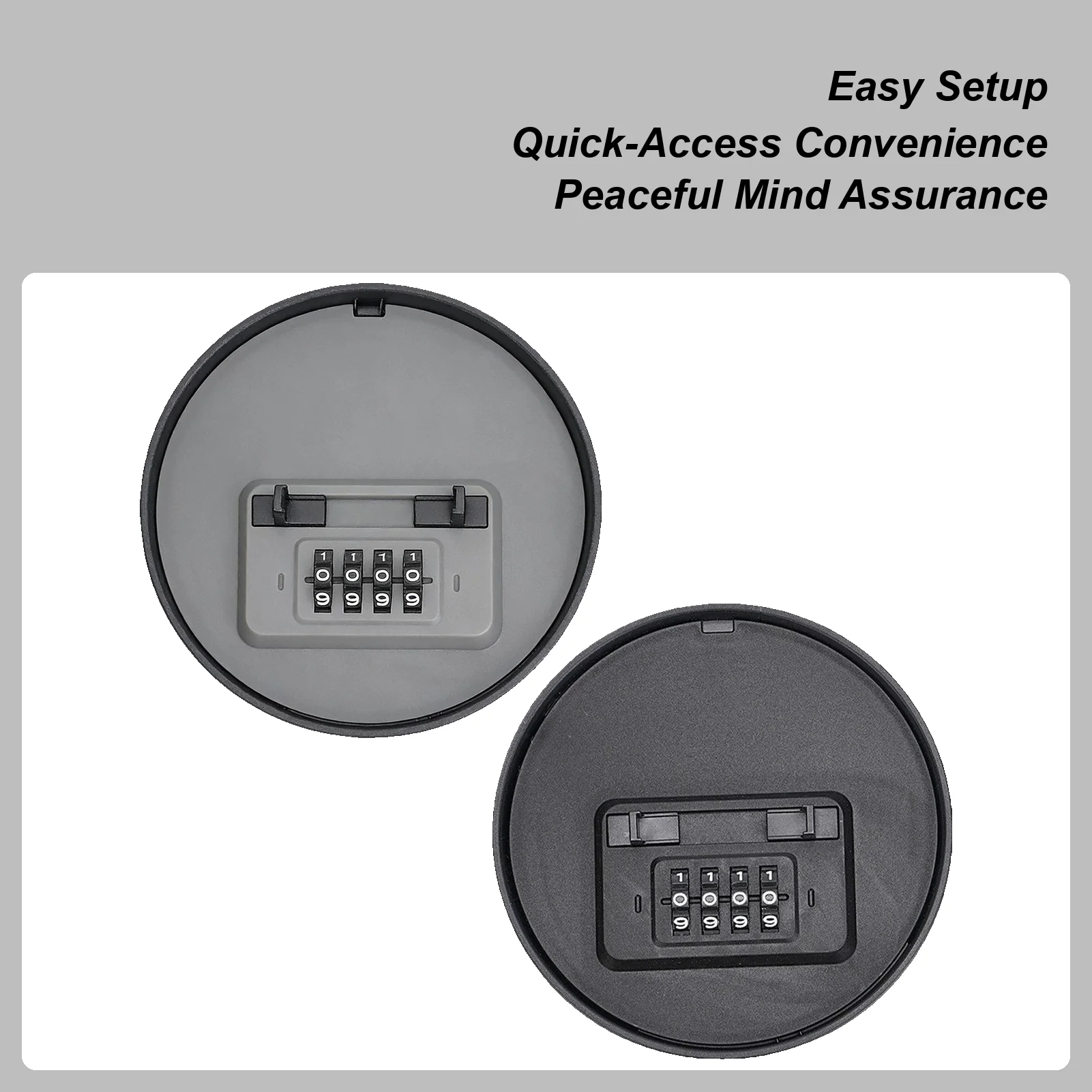 Home Security Key Box - Schlüsselsafe, Sicherheitsbox mit 4-stelliger Zahlenkombination, Topfpflanzen-Basis,
