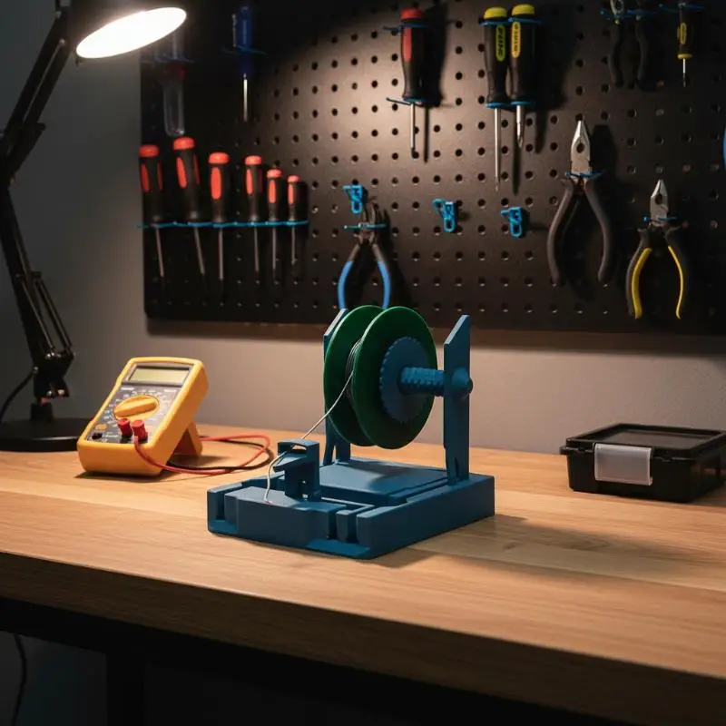 Heat Resistant Foldable Solder Reel Dispenser Stand Adjustable Soldering Spool Holder for Professional Repair Shops
