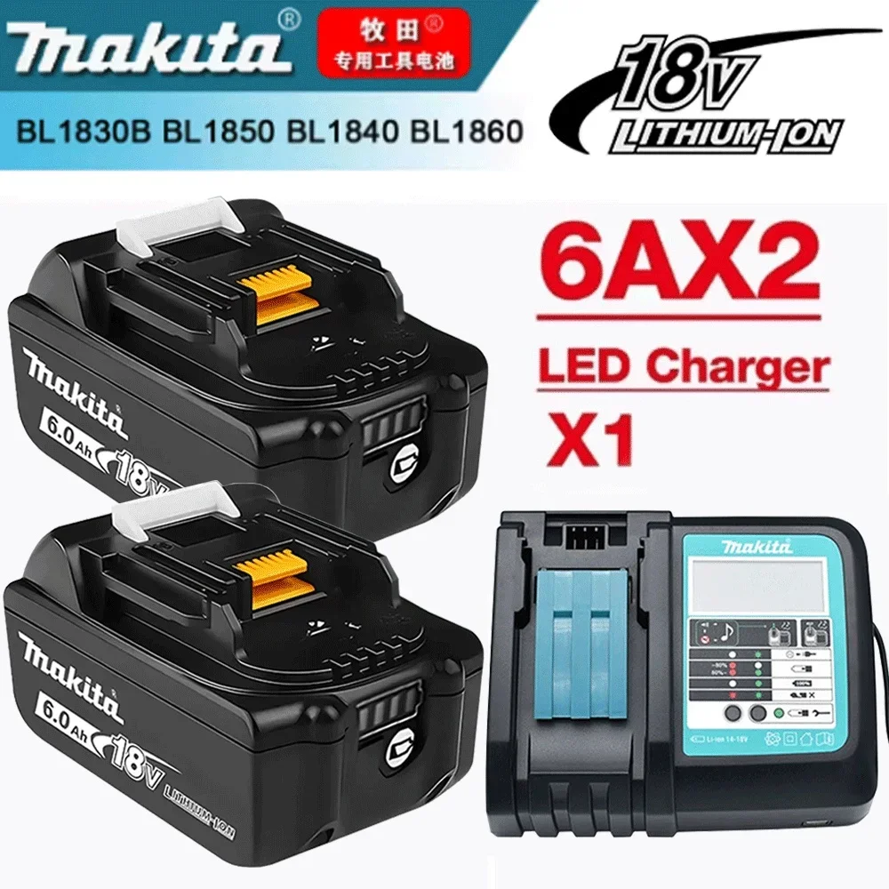 

Replaceable LED Lithium-ion, compatible 18V Power Tool DDF487 DTD173 DTW730 Original for Makita Rechargeable 6000mAh Battery