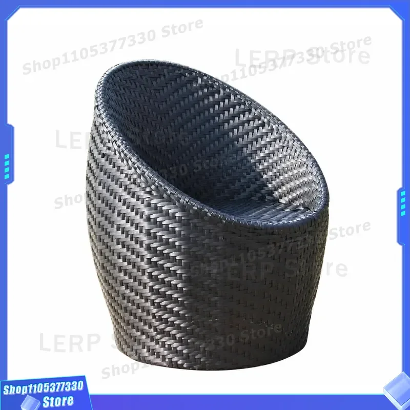 Woven Rattan Dining Chair Outdoor Furniture Set Weather Resistant Patio Seating for Garden Terrace Modern Style Comfortable