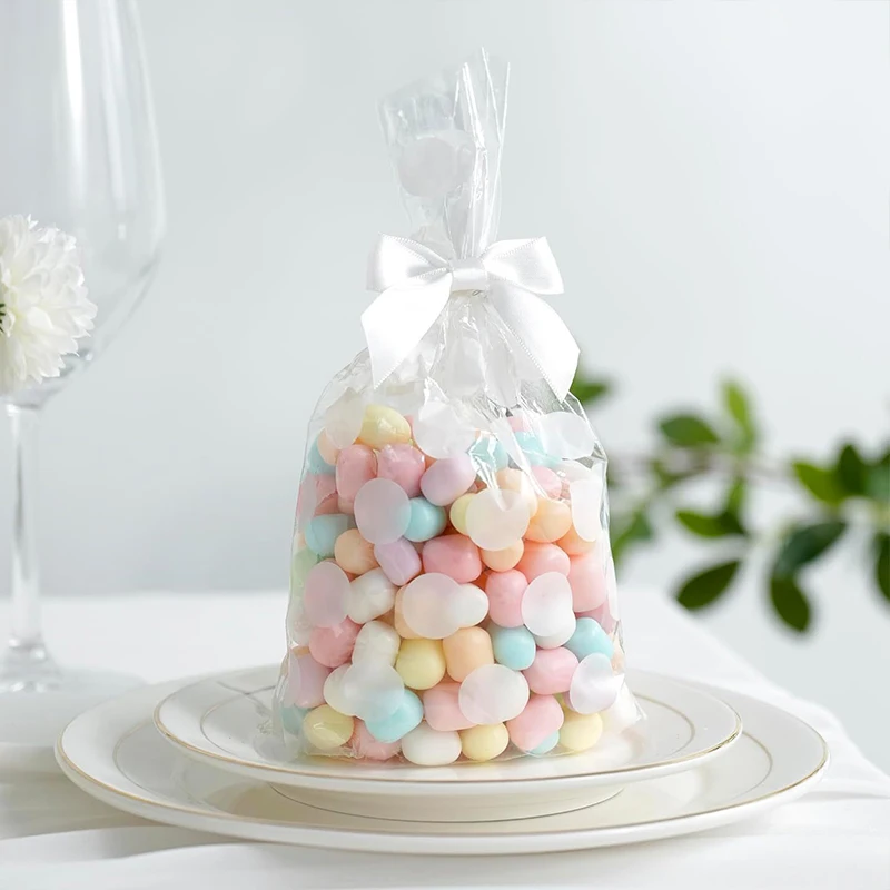 10/30/50 Stück handgefertigte Schleife mit selbstklebender Rückseite für Weihnachtsgeschenkbox, Blumendekoration, handgefertigtes DIY-Kleidungszubehör – Detail 8