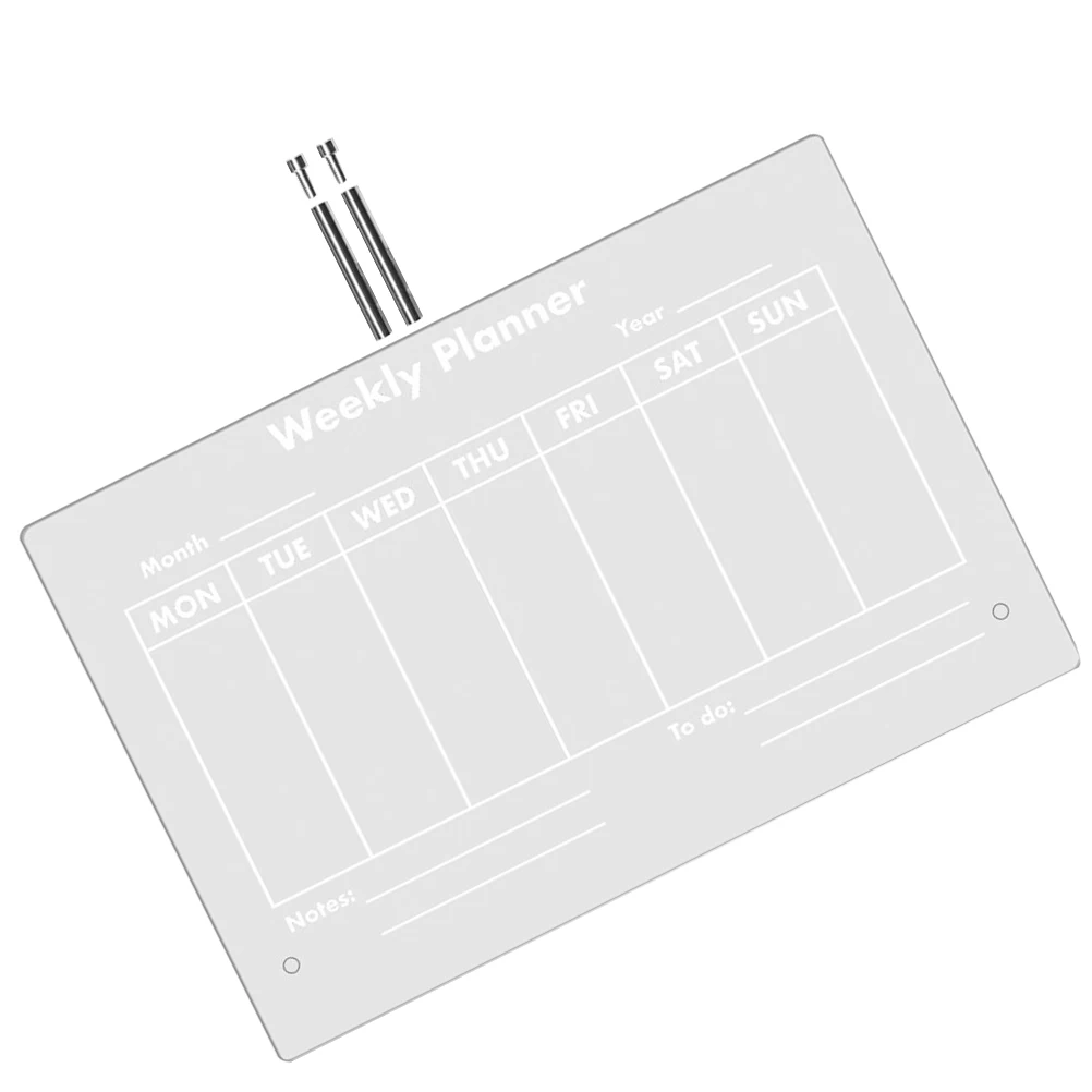 

1Set Acrylic Message Board Transparent Memo Writing Erasable Desktop Writing Board Office Supply Office Supply