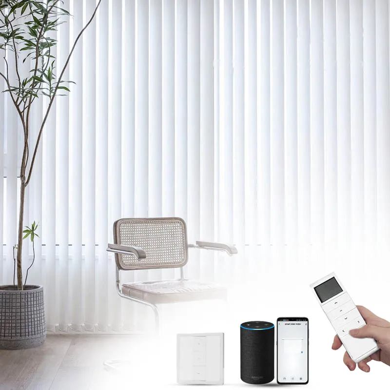 

Electric high-quality beauty blackout vertical transparent PVC blinds and curtains