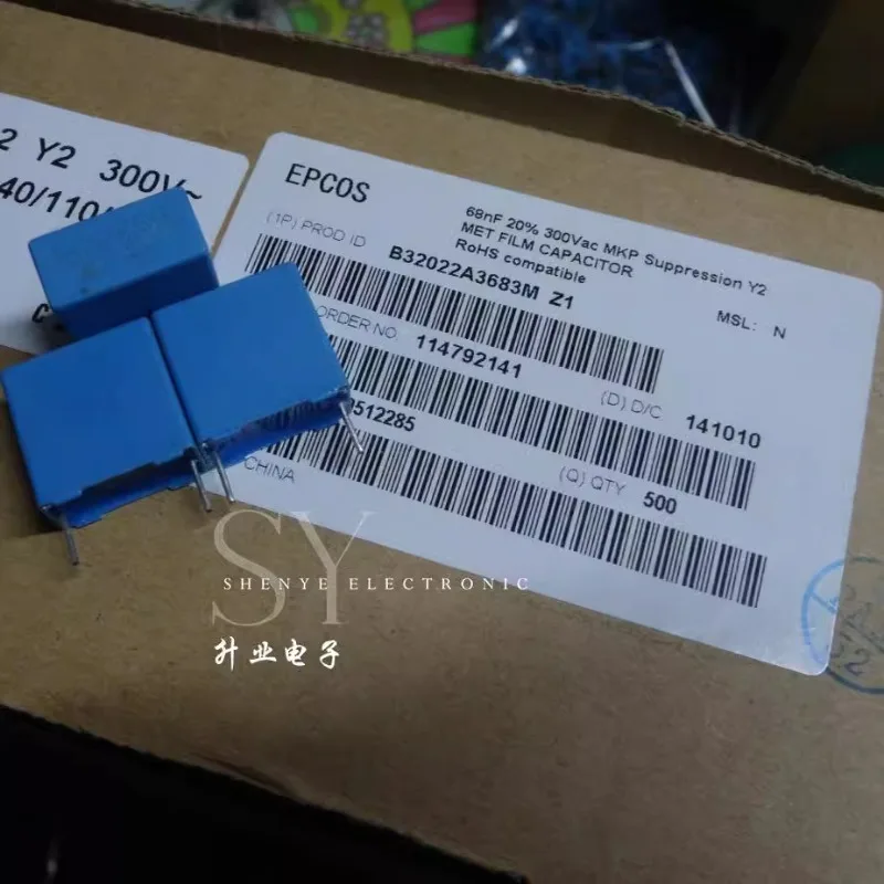 

5PCS EPCOS 0.068uf/300vAC 68nf 683 15M New Y2 film capacitor B32022A3683M