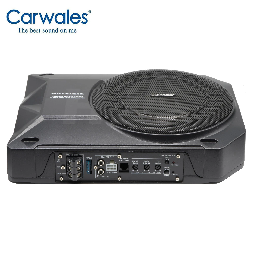 8 Inch Car Bass Audio Speakers Active Sub Woofer Under Seat Woofer With Power Amplifier Rms 150w 50hz-150hz With Remote Control