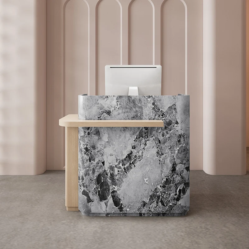 مكتب استقبال تخزين إيطالي، مكاتب استقبال بسيطة وحديثة من الشمال، توفير المساحة، أثاث مكتبي Mostrador