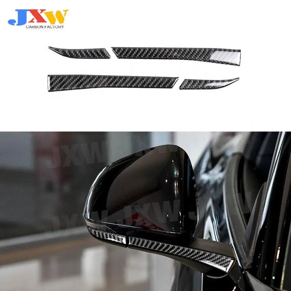 

Carbon Fiber Car Rearview Mirror Trim Cover Mouldings Stickers For Ford Mustang 2015 2016 2017 LHD Car Styling