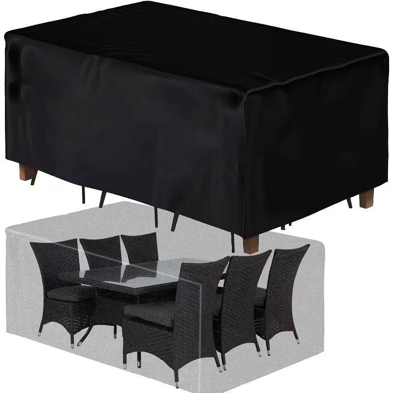 Outdoor Patio Furniture Cover Set - Rectangular Sofa Cover Set, Suitable for Covering Outdoor Furniture on Terraces and Lawns