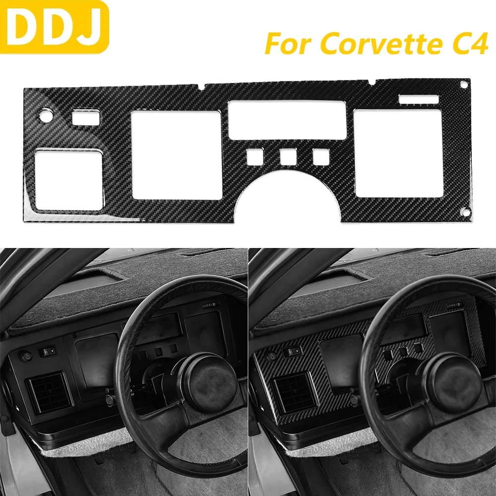 

For Chevrolet Corvette C4 1983-1989 Carbon Fiber Speedometer Instrument Air Outlet Vent Panel Cover Trim Car Accessories Sticker