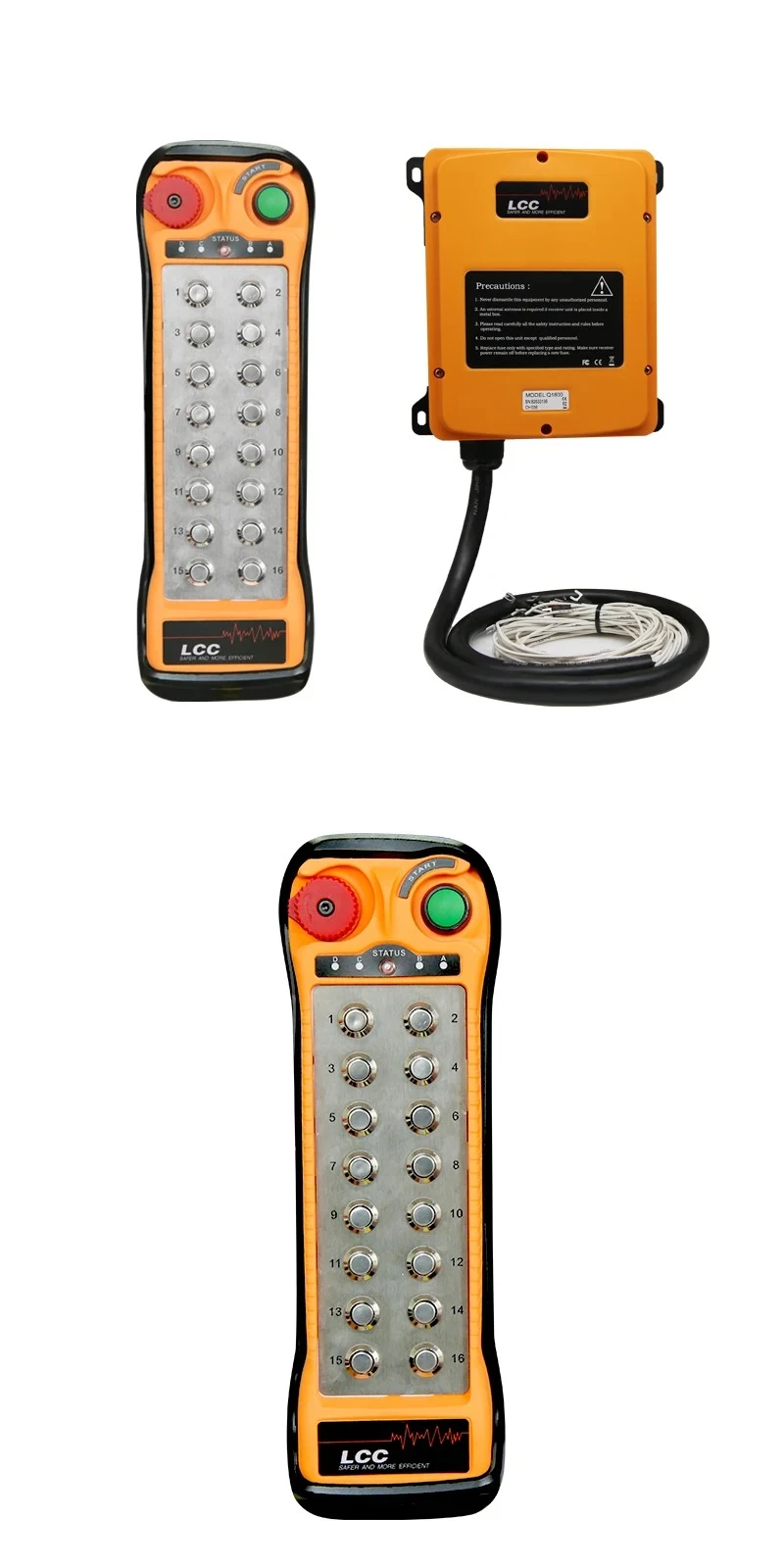 LCC Q1600 wireless remote controller transmitter receiver 16 button crane wireless remote control