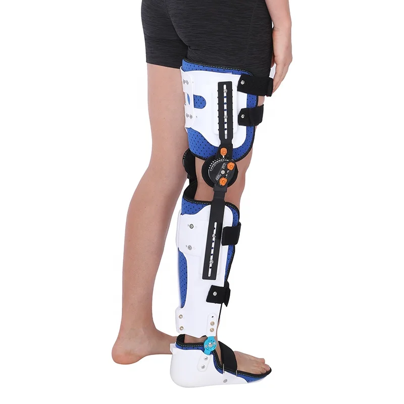 TJ-KM009 New adjustable chuck knee patella ankle and foot brace support for postoperative rehabilitation