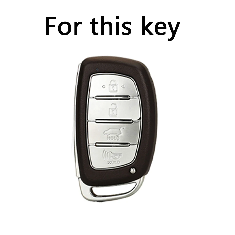 Fashion TPU Car Key Cover Keychain for Hyundai Ix35 Ix45 I10 I30 I40 Tucson Santa Fe Rena Sonata Elantra Creta 4 Button Key Case