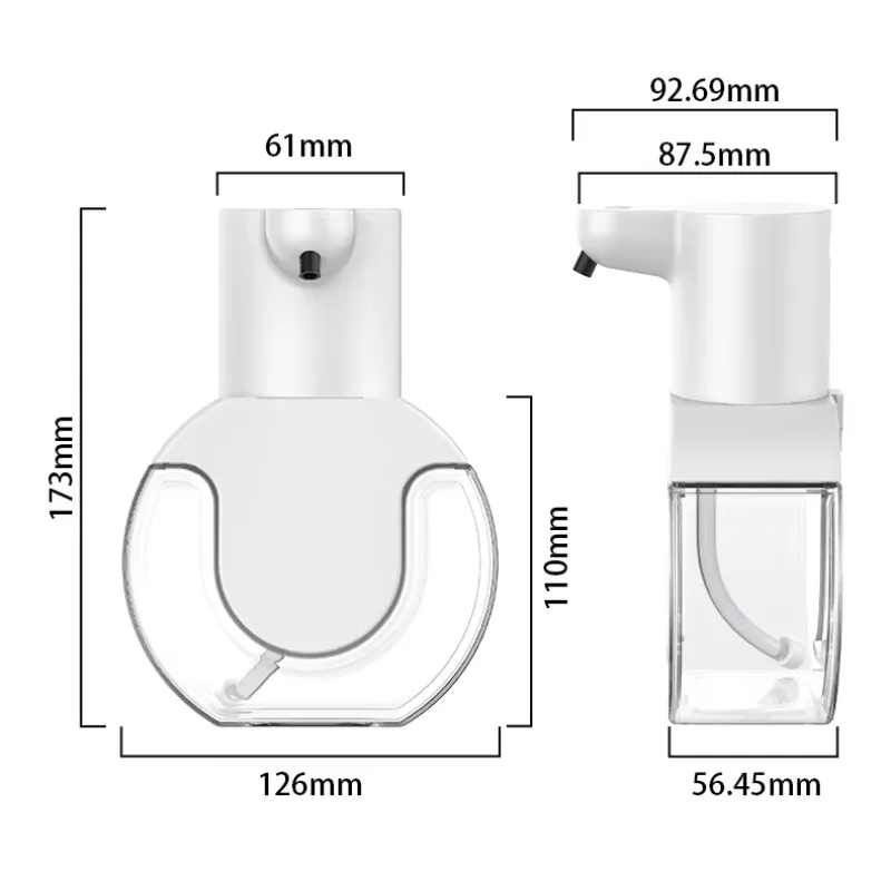 

Electric Auto Touchless Plastic Sanitizer Dispensers Wall Mounted Liquid Smart Hand Automatic Foaming Soap Dispenser