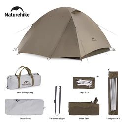 Naturehike 2024 New Camping Tent Waterproof UPF50+ UV Protection Beach Tent Outdoor Portable Hiking Large Space Canopy Tents