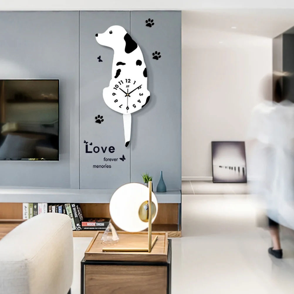 

Creative Cartoon Dog Wall Clock Silent Pointers Material for Home Living Room Bedroom Easy to Hang Jt1875c-26