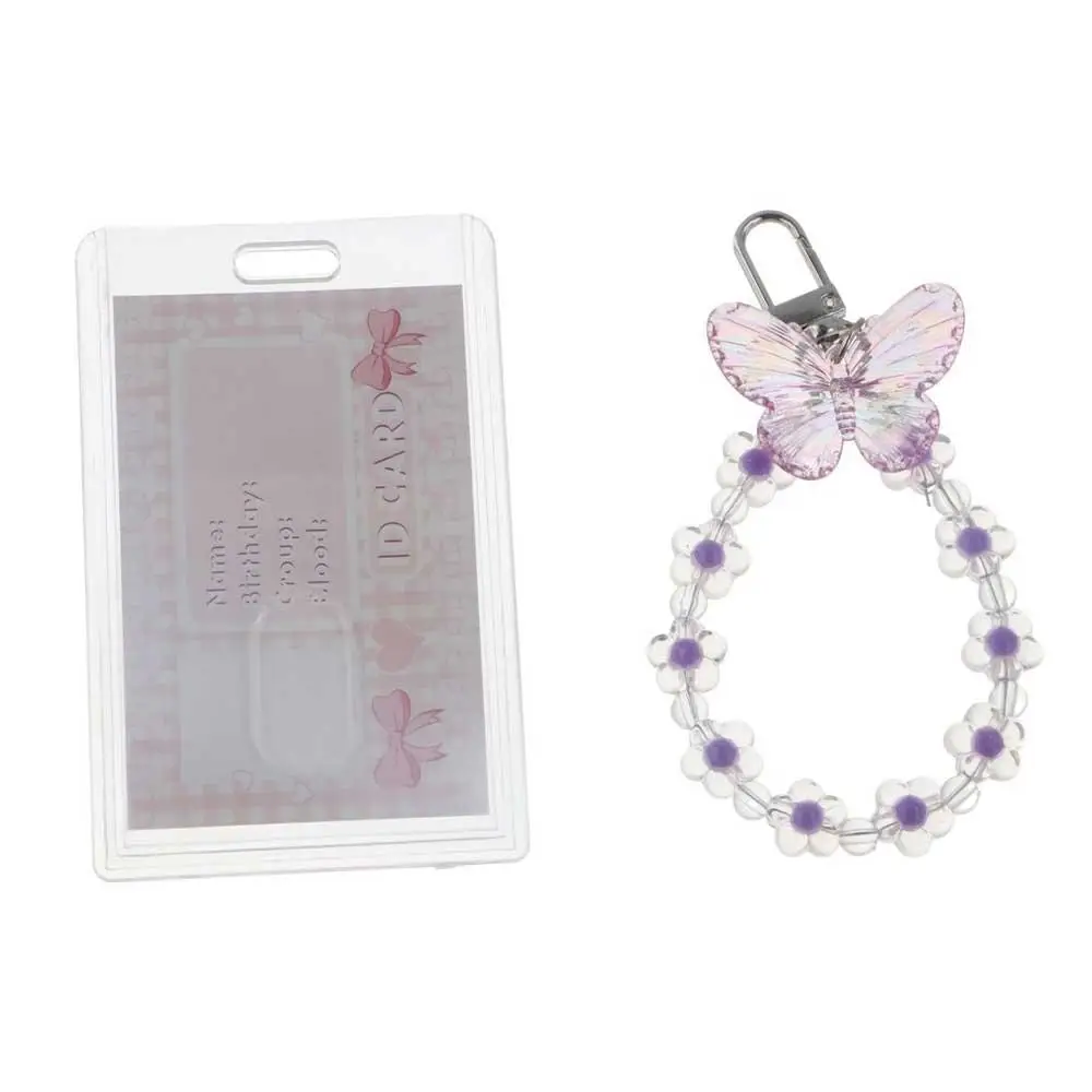Couverture femmes porte-clés papillon pendentif dessin animé conception enfants cadeau idole Photos carte couverture Kpop Photocard titulaire de la carte