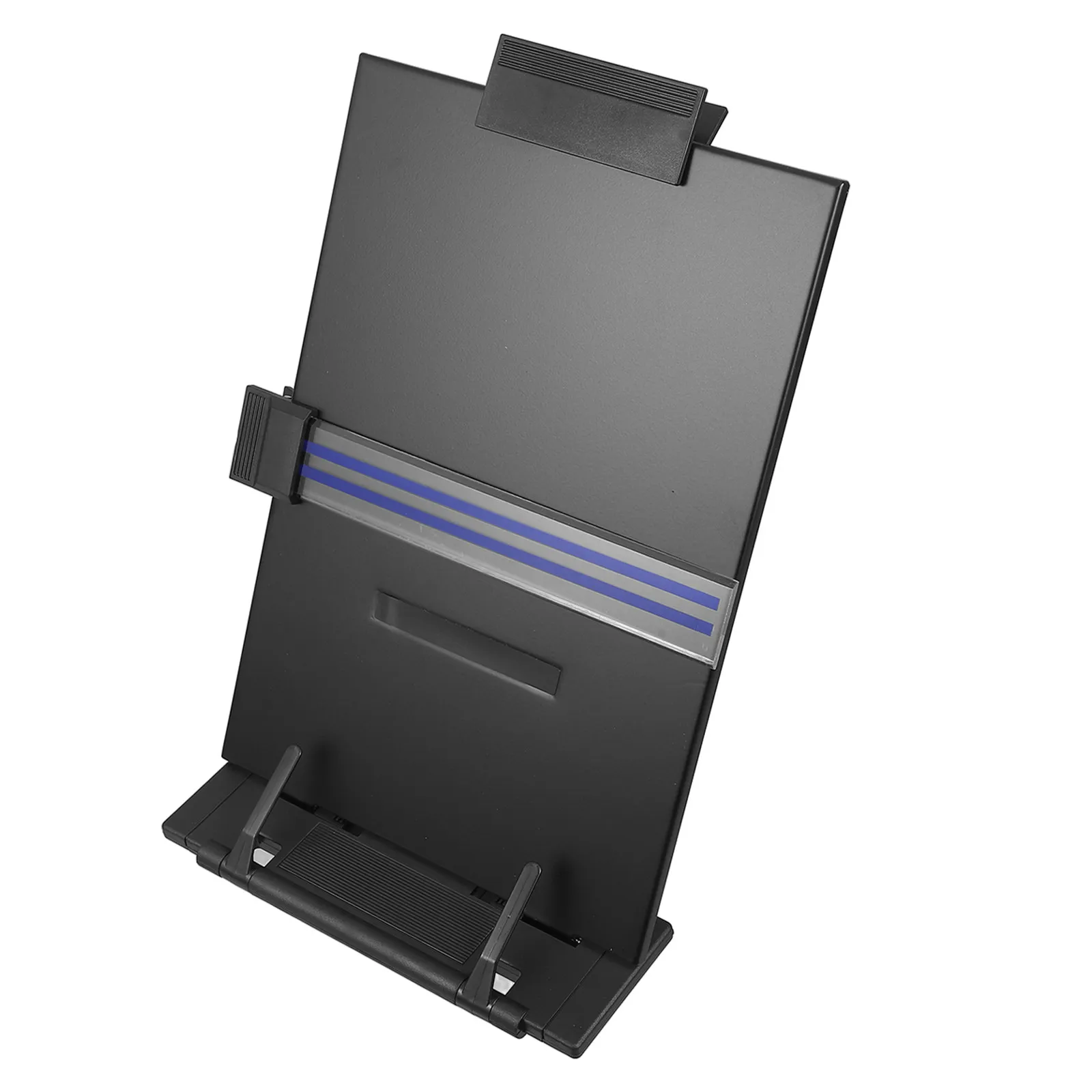 

Adjustable Reading Stand Document Holder Desktop Paper Clip Book Holder Metal Plastic Portable for Office School Kitchen Use