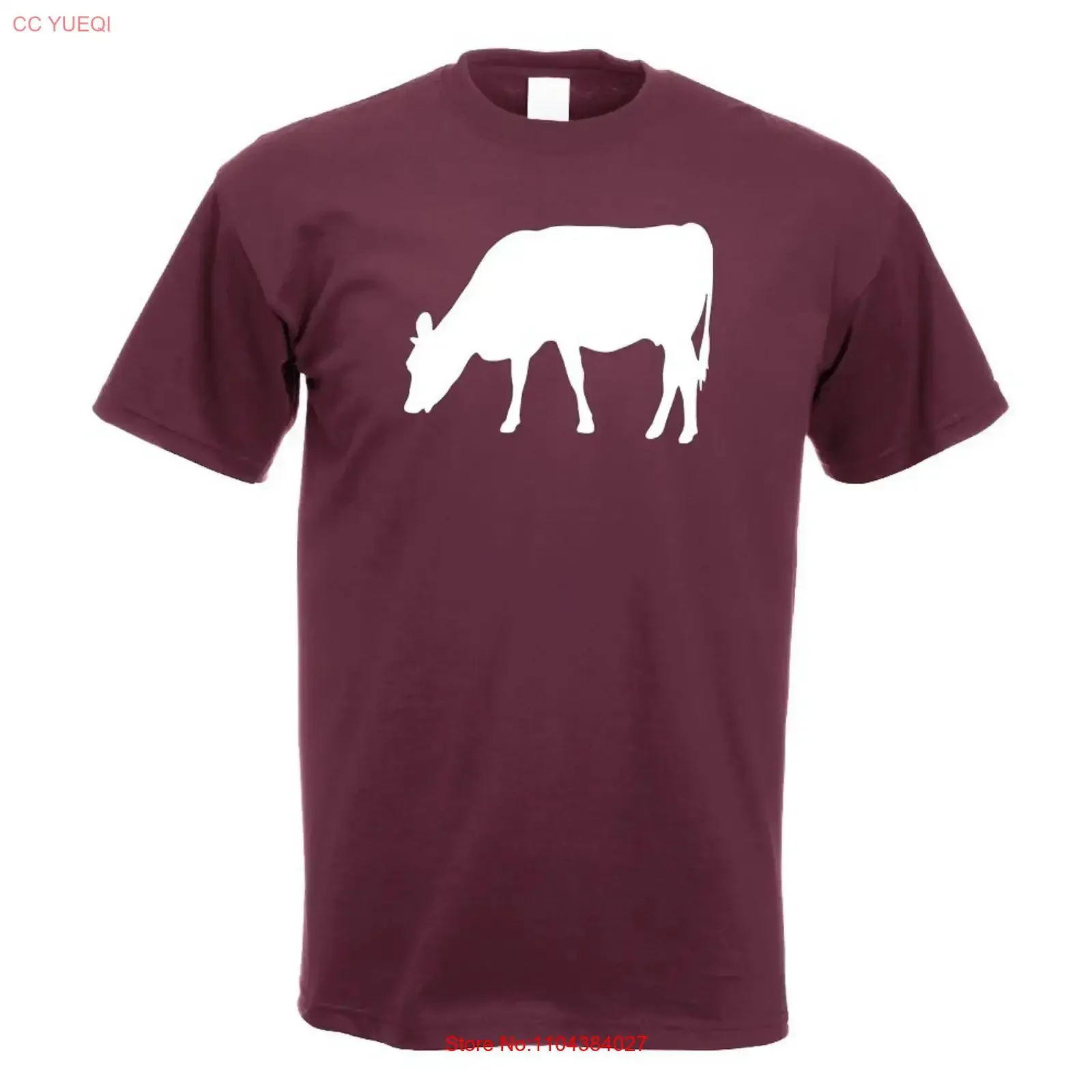 Cow farm cattle t shirt for men funshirt print design vintage Washed Stylish Breathable Top For Everyday Wear Comfortable