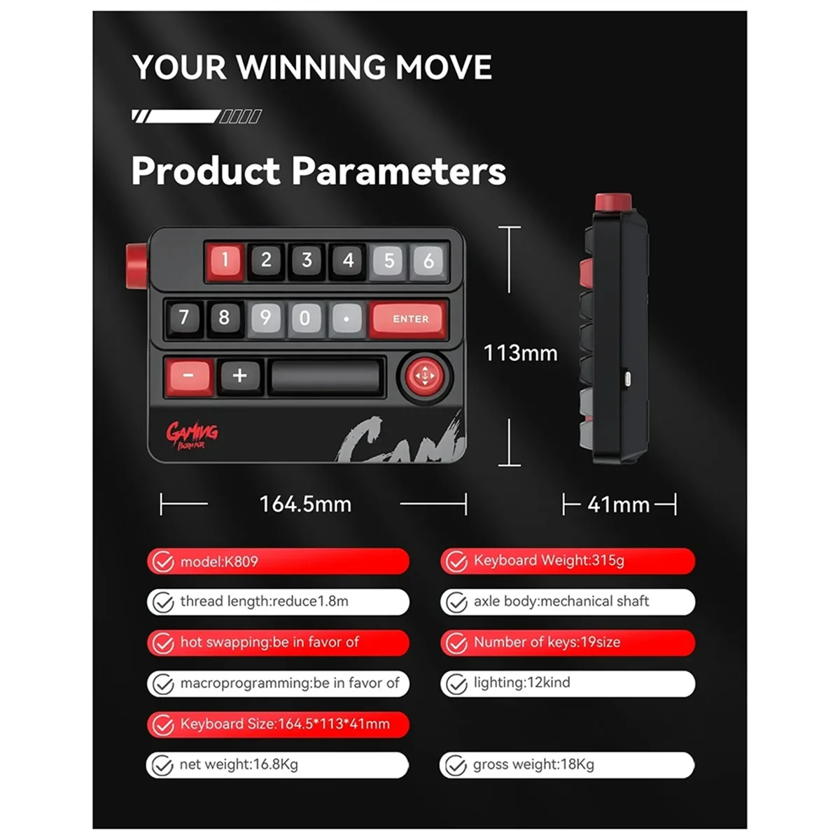 Sxs-K809 Mechanical Keyboard Macro Defined Joystick Aluminum Alloy Hot Plugging Rgb Customized Game Keyboards Laptop A