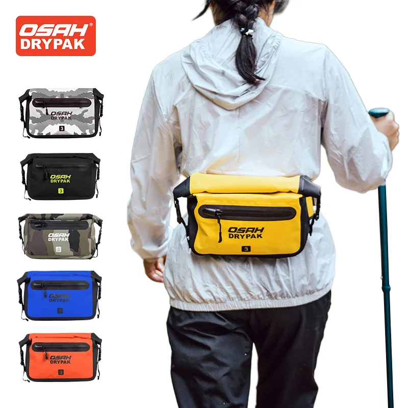 OSAH 3L Outdoor Waist Bag Multifunctional Waterproof Hiking Travel Camping Beach Tools Pack Cycling Motorcycle Riding Gears Pack