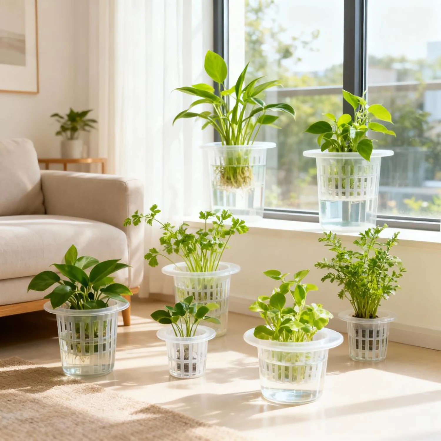 10Pcs Hydroponic Mesh Cups Garden Aeroponic Vegetable Nursery Pot Soildless Cultivation Solution Culture Net Pot Raise Seedling